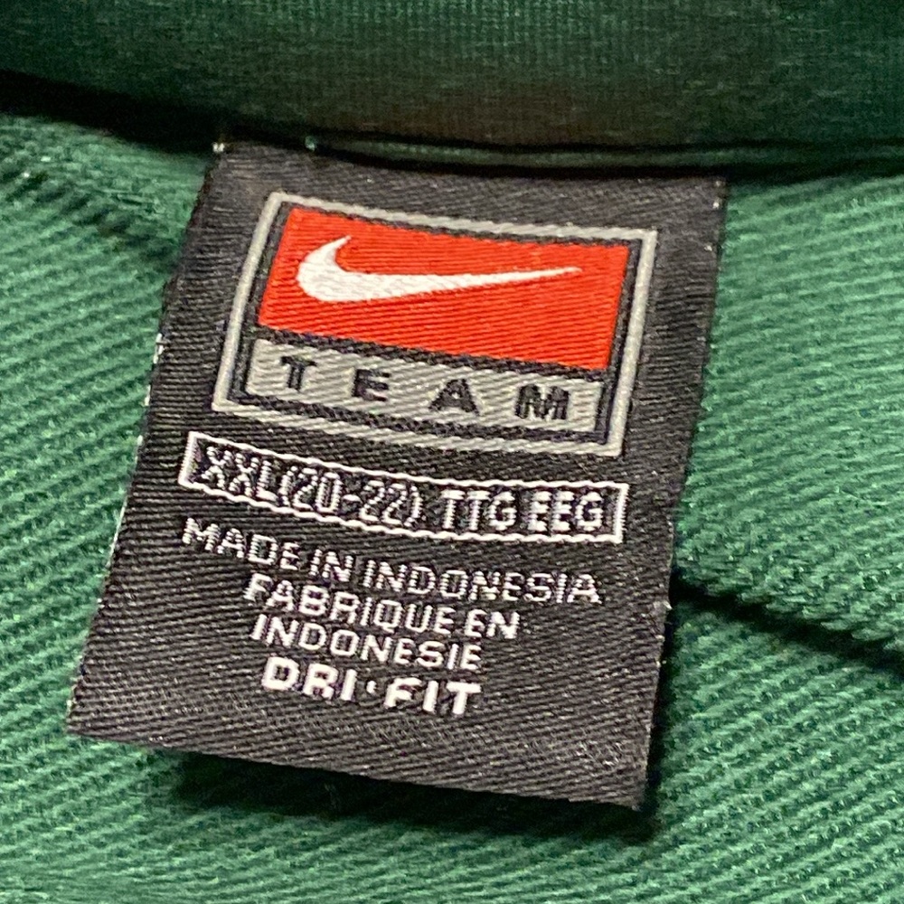 Nike Deadstock Vintage Y2K 2000s Nike Track Jacket Green Sz XXL - Picture 7 of 12